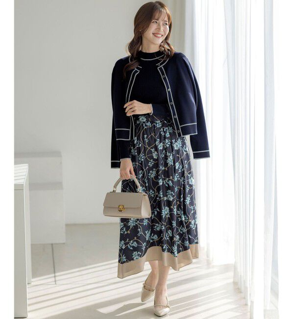 any SiS「【アンサンブル対応】バイカラーリブ ニット」|ニット・セーター|