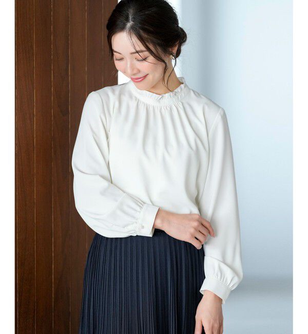 ANY SIS「フリルネックスタンド ブラウス」|シャツ・ブラウス|
