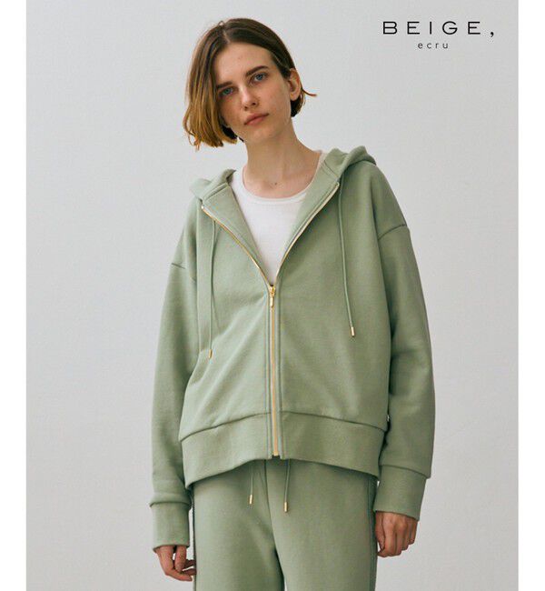 BEIGE,「【BEIGE,ecru/WEB限定・洗える】LOOP BACK / オーバサイズコットンパーカー」|パーカー|Leaf