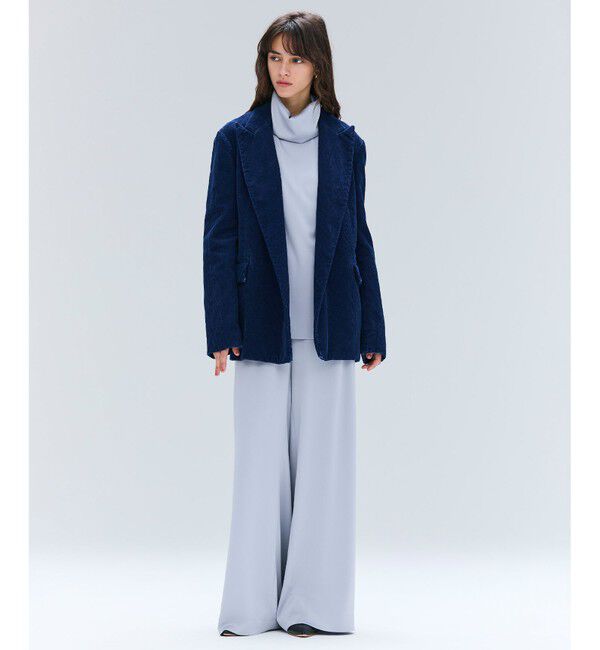 BEIGE,「【洗える・Precious 11月号掲載】LLOYD / ハンマーサテンロールカラー半袖ブラウス」|シャツ・ブラウス|