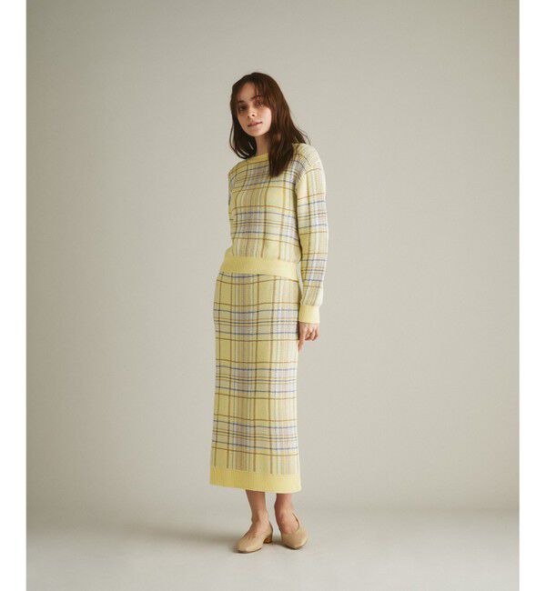 GRACE CONTINENTAL「チェックタイトニットスカート」|スカート|