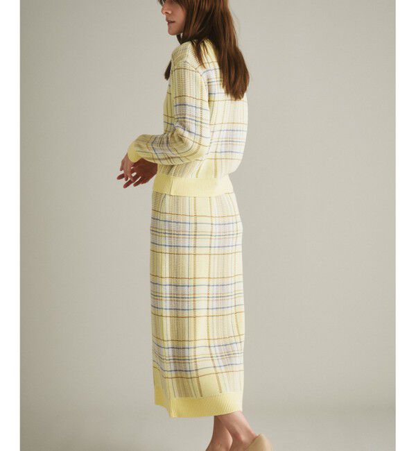 GRACE CONTINENTAL「チェックタイトニットスカート」|スカート|