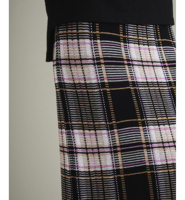 GRACE CONTINENTAL「チェックタイトニットスカート」|スカート|