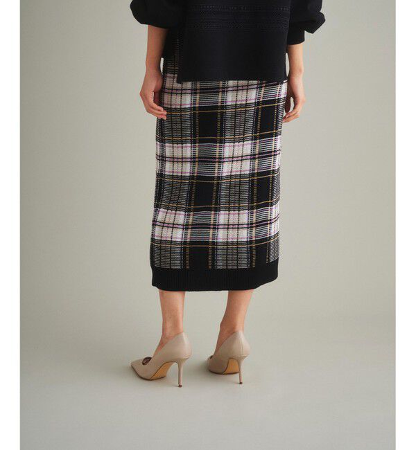 GRACE CONTINENTAL「チェックタイトニットスカート」|スカート|