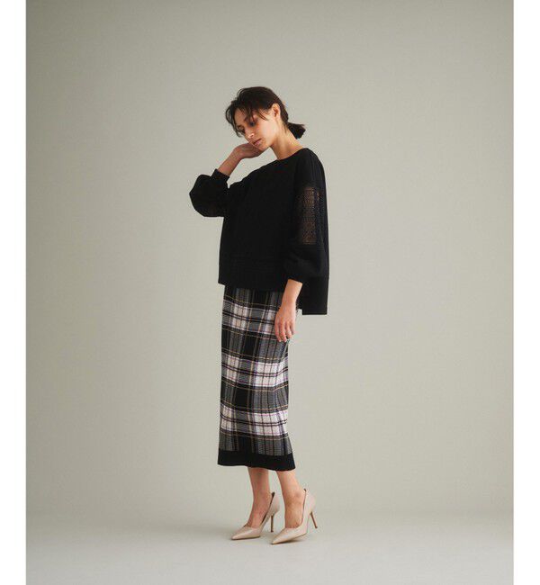 GRACE CONTINENTAL「チェックタイトニットスカート」|スカート|