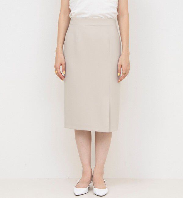 NOLLEY'S sophi「《セットアップ対応》撥水ダブルクロスサイドスリットスカート」|タイト|