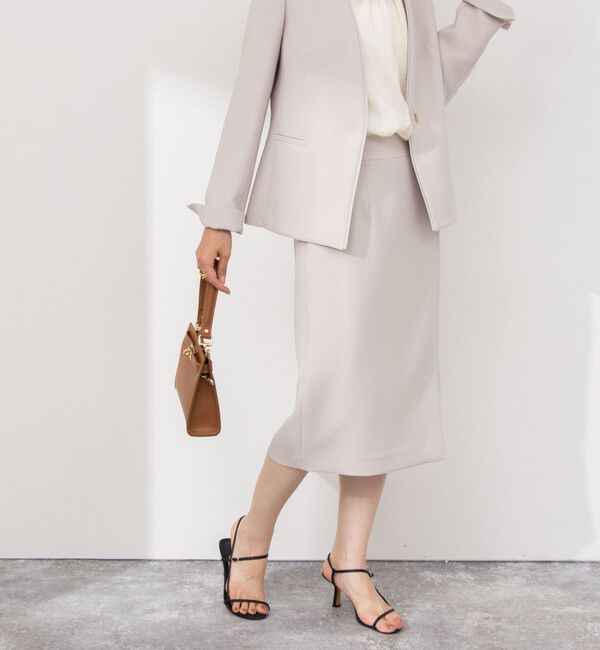 NOLLEY'S sophi「《セットアップ対応》ウォッシャブル撥水ダブルクロスサイドスリットスカート」|タイト|