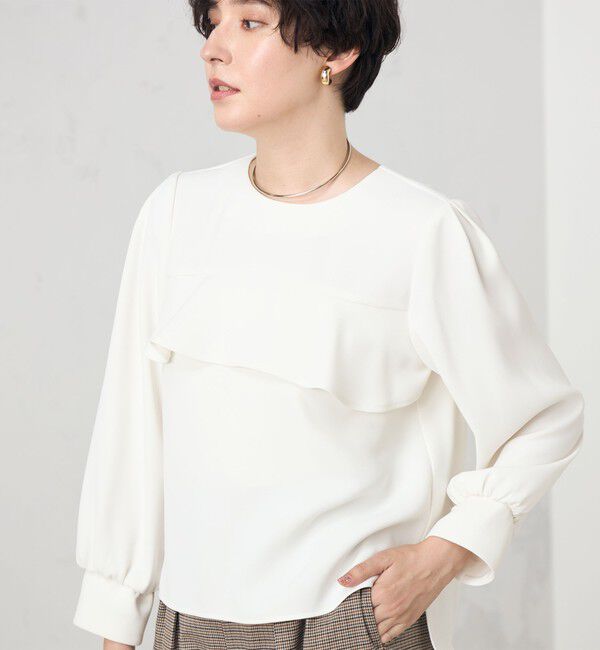 NOLLEY'S「《セットアップ対応》ウォッシャブルダブルクロスブラウス」|シャツ・ブラウス|