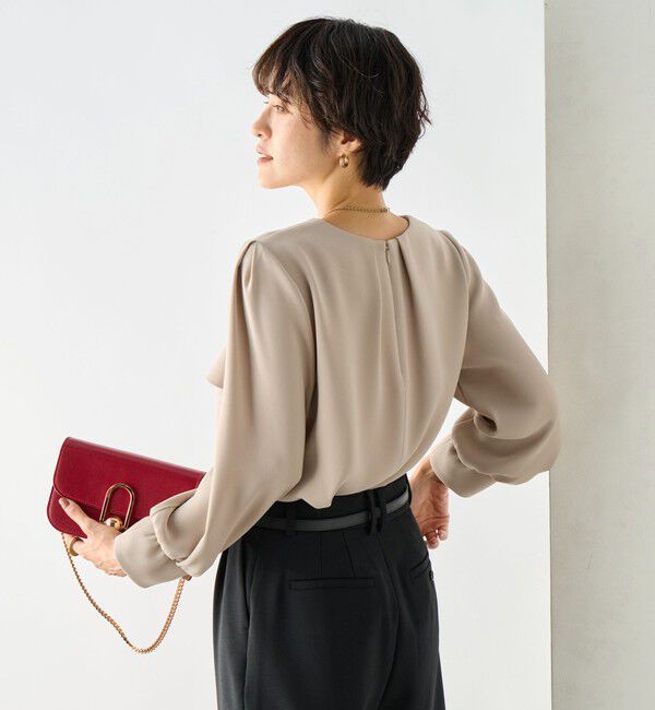 NOLLEY'S「《セットアップ対応》ウォッシャブルダブルクロスブラウス」|シャツ・ブラウス|