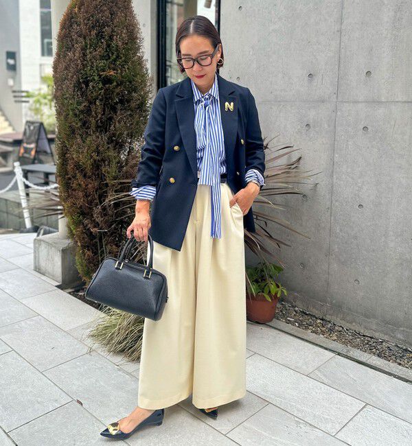 NOLLEY'S「◇【WEB限定サイズあり】《セットアップ対応》ウォッシャブルMannishワイドパンツ」|その他|