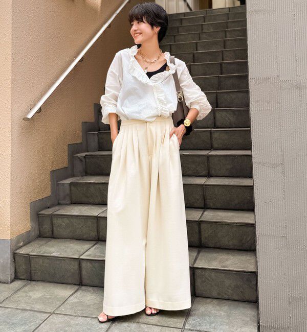 NOLLEY'S「◇【WEB限定サイズあり】《セットアップ対応》ウォッシャブルMannishワイドパンツ」|その他|