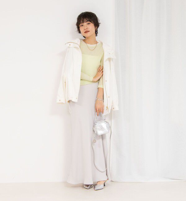 NOLLEY'S sophi「【追加】《オールシーズン対応》ウォッシャブルマットサテンナロースカート」|スカート|