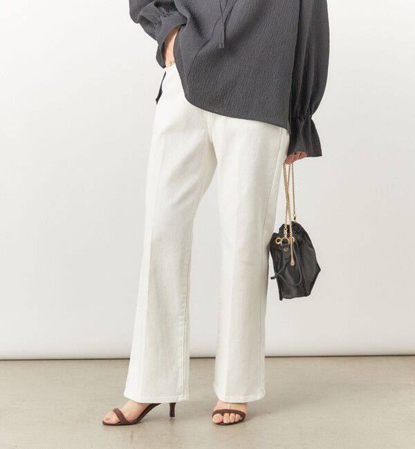 Rie Miller「【RM denim】センタープレスハイウエストデニム」|デニム|