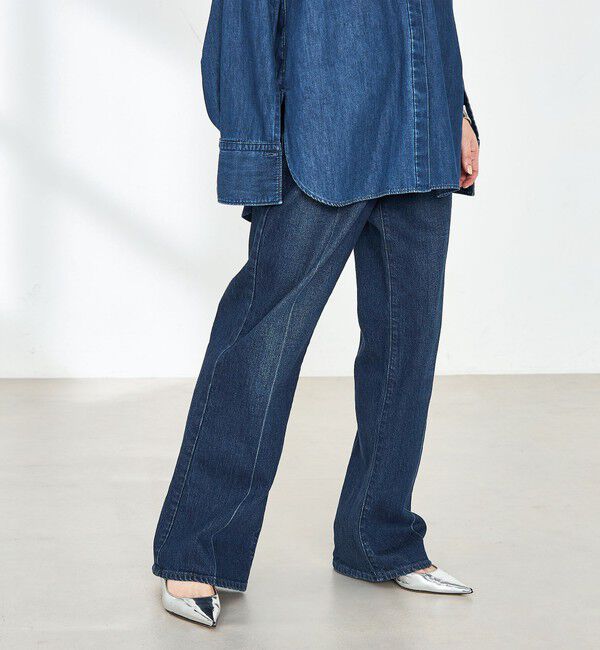 Rie Miller「【RM denim】センタープレスハイウエストデニム」|デニム|