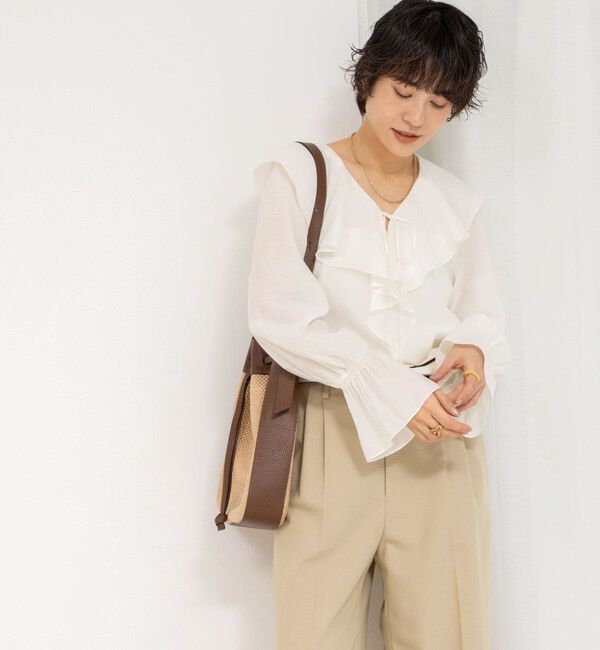 NOLLEY'S sophi「シアーラッフルブラウス」|シャツ・ブラウス|
