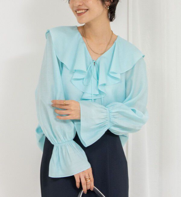 NOLLEY'S sophi「シアーラッフルブラウス」|シャツ・ブラウス|