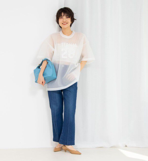 Rie Miller「ダンボールメッシュプリントTシャツ」|Tシャツ・カットソー|