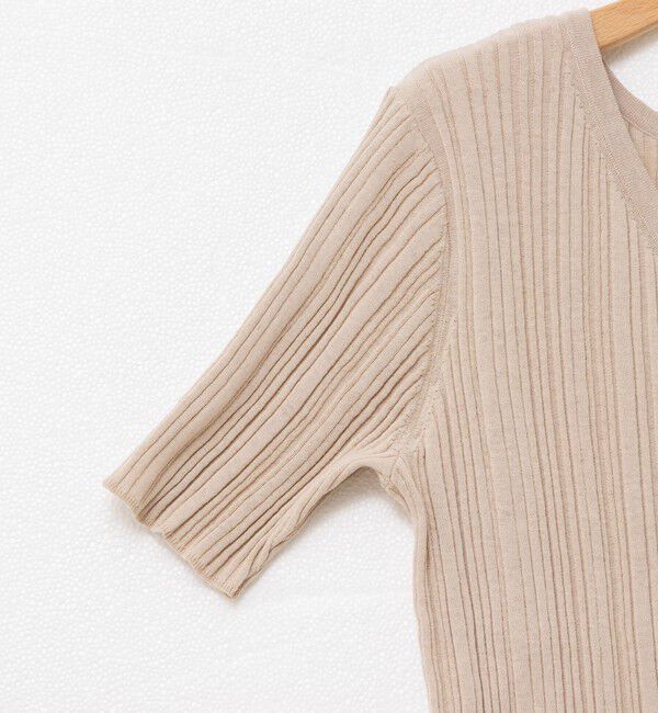 Rie Miller「《手洗い可能》ランダムテレコ2WAYカーディガン」|カーディガン|