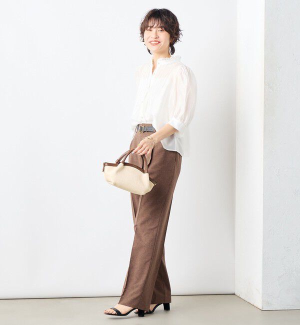 NOLLEY'S「5分袖衿フリルブラウス」|シャツ・ブラウス|