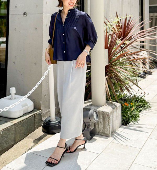 NOLLEY'S「5分袖衿フリルブラウス」|シャツ・ブラウス|