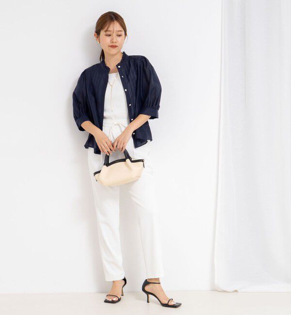 NOLLEY'S「5分袖衿フリルブラウス」|シャツ・ブラウス|