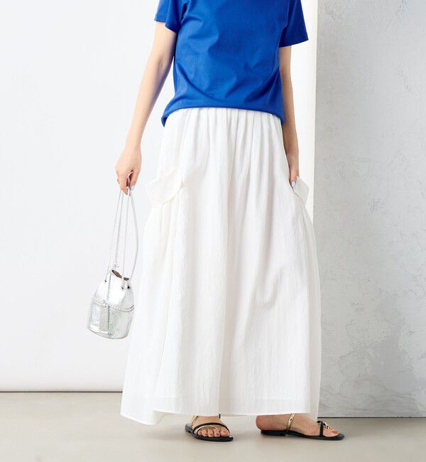 NOLLEY'S「《セットアップ対応》リンクルタイプライターポケ付きスカート」|スカート|