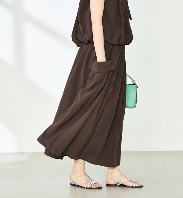 NOLLEY'S「《セットアップ対応》リンクルタイプライターポケ付きスカート」|スカート|