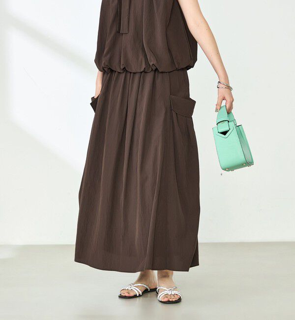 NOLLEY'S「《セットアップ対応》リンクルタイプライターポケ付きスカート」|スカート|