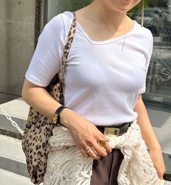 Rie Miller「ランダムテレコ2WAYプルオーバー」|Tシャツ・カットソー|