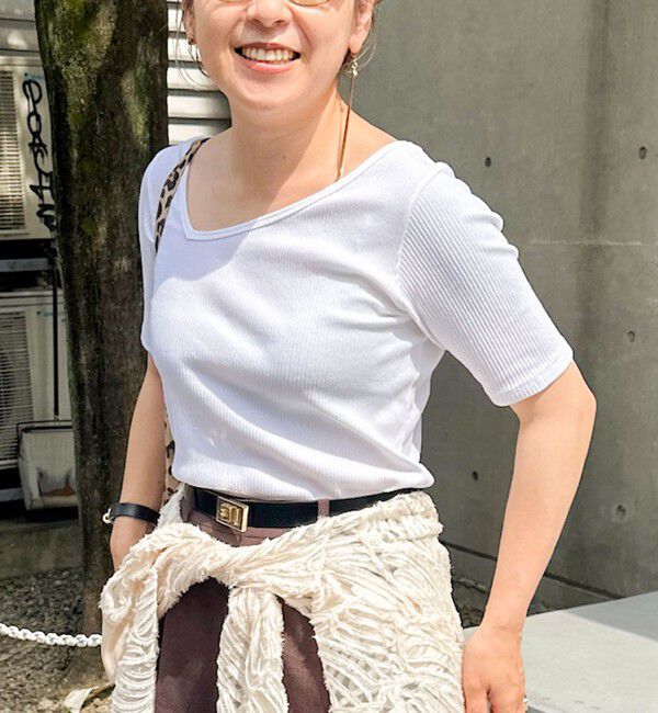 Rie Miller「ランダムテレコ2WAYプルオーバー」|Tシャツ・カットソー|