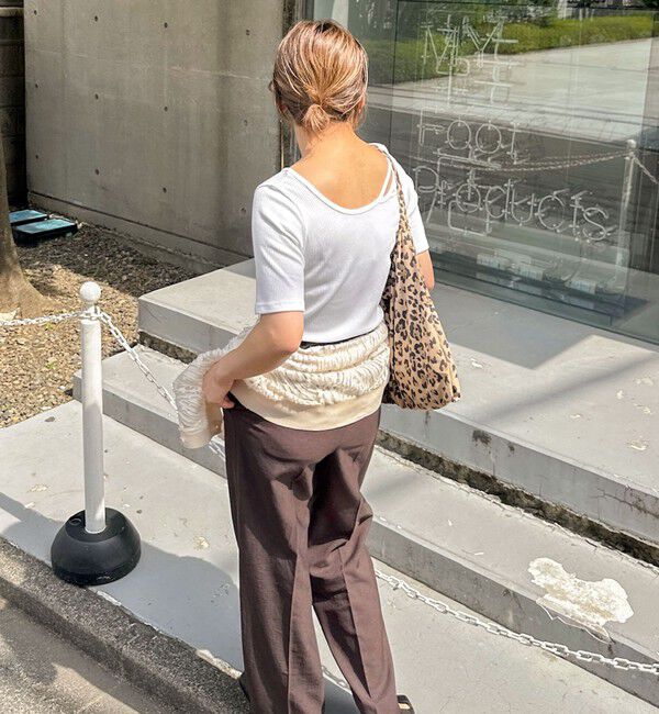 Rie Miller「ランダムテレコ2WAYプルオーバー」|Tシャツ・カットソー|