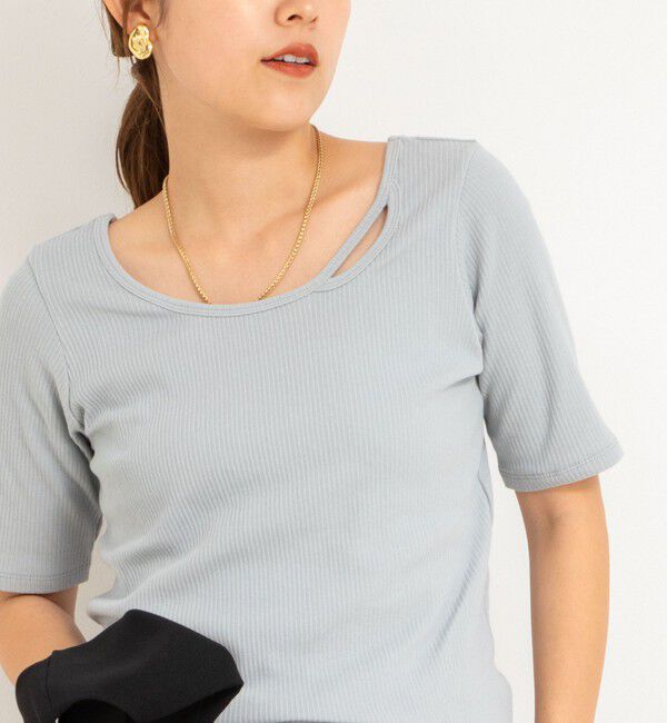 Rie Miller「ランダムテレコ2WAYプルオーバー」|Tシャツ・カットソー|