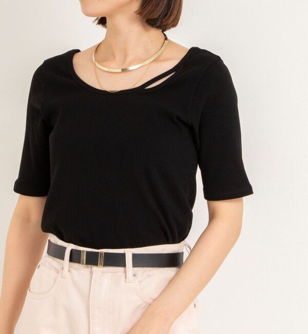 Rie Miller「ランダムテレコ2WAYプルオーバー」|Tシャツ・カットソー|