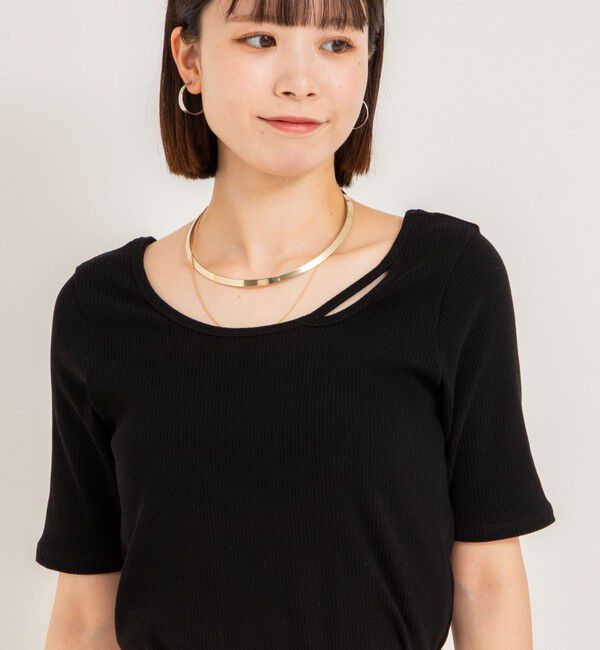 Rie Miller「ランダムテレコ2WAYプルオーバー」|Tシャツ・カットソー|