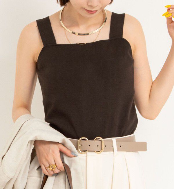 NOLLEY'S sophi「《手洗い可能》総針ニットキャミソール」|キャミソール|ダークブラウン