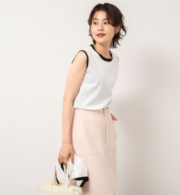 NOLLEY'S sophi「《アンサンブル対応/手洗い可能》綿ポリノースリーブプルオーバーニット」|ニット・セーター|