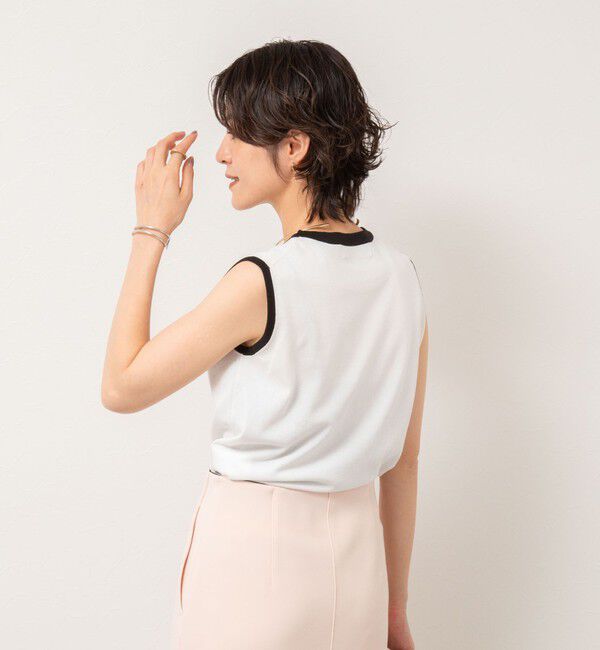 NOLLEY'S sophi「《アンサンブル対応/手洗い可能》綿ポリノースリーブプルオーバーニット」|ニット・セーター|