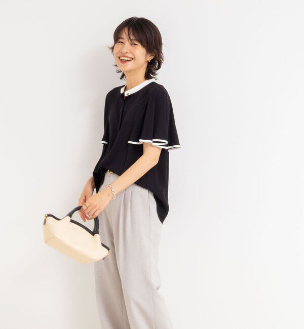 NOLLEY'S sophi「バックサテンフレアスリーブブラウス」|シャツ・ブラウス|