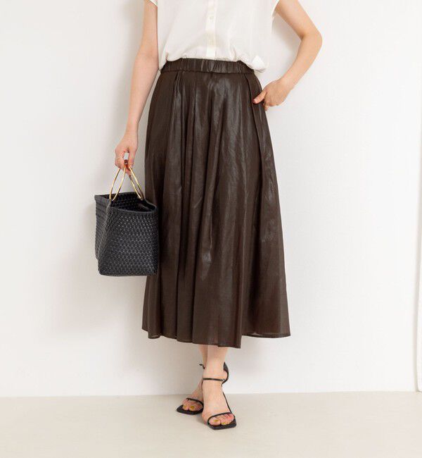 NOLLEY'S「シアーチンツタックスカート」|フレア|