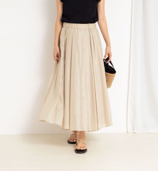 NOLLEY'S「シアーチンツタックスカート」|フレア|