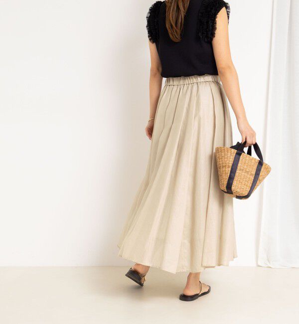 NOLLEY'S「シアーチンツタックスカート」|フレア|