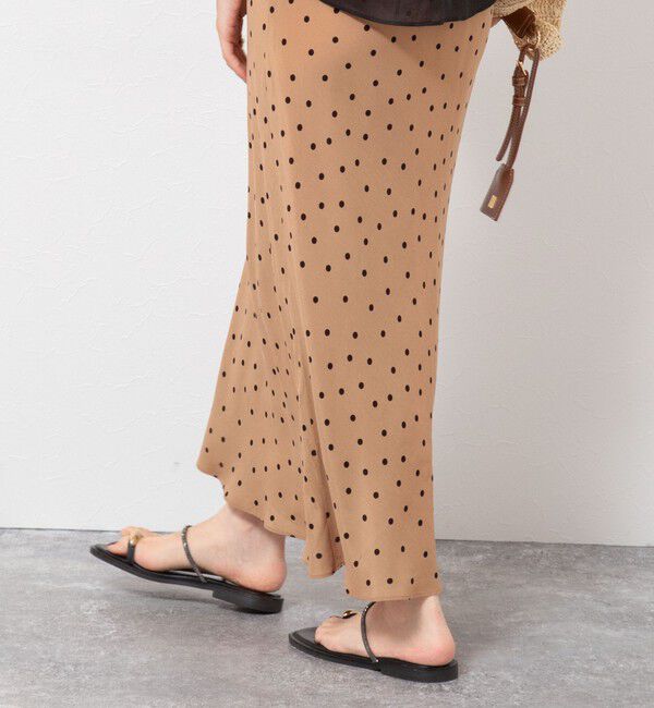 NOLLEY'S「ウォッシャブルドットプリントナロースカート」|スカート|