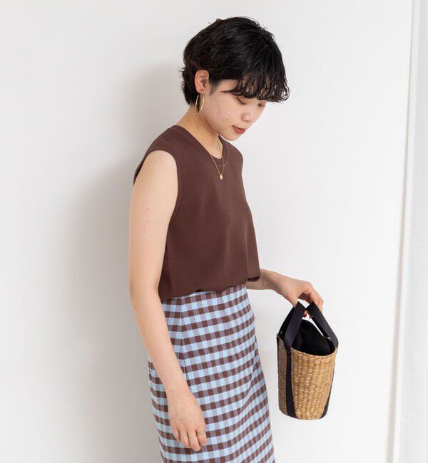 NOLLEY'S sophi「《アンサンブル対応/手洗い可能》マルチファンクション総針ノースリーブプルオーバーニット」|ニット・セーター|