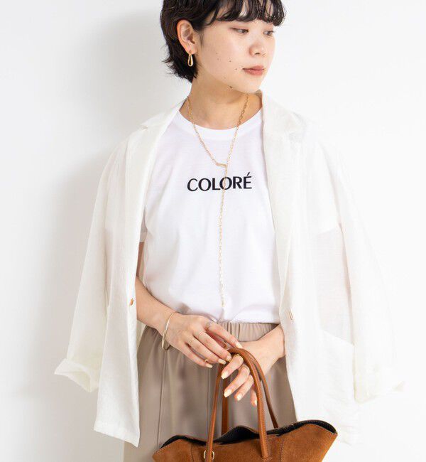 NOLLEY'S sophi「シルケット天竺フロッキーロゴTシャツ」|Tシャツ・カットソー|