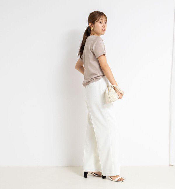 NOLLEY'S sophi「シルケット天竺フロッキーロゴTシャツ」|Tシャツ・カットソー|