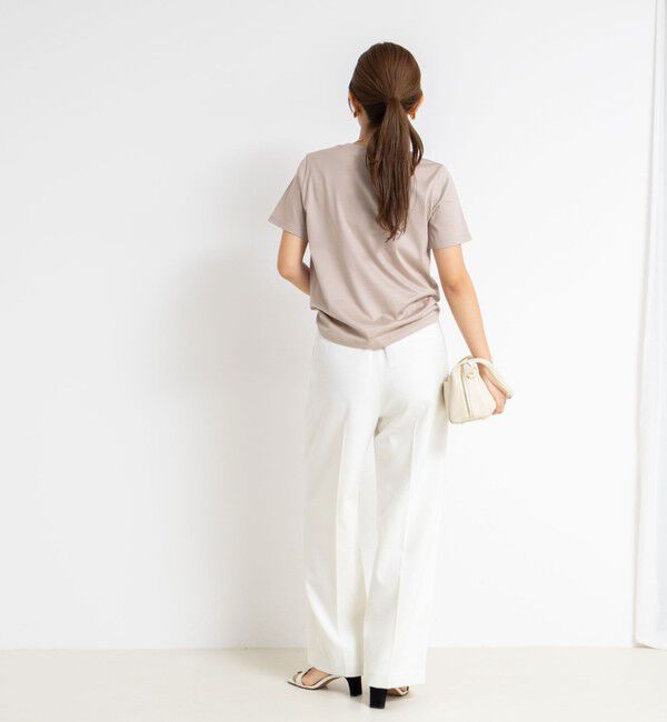 NOLLEY'S sophi「シルケット天竺フロッキーロゴTシャツ」|Tシャツ・カットソー|