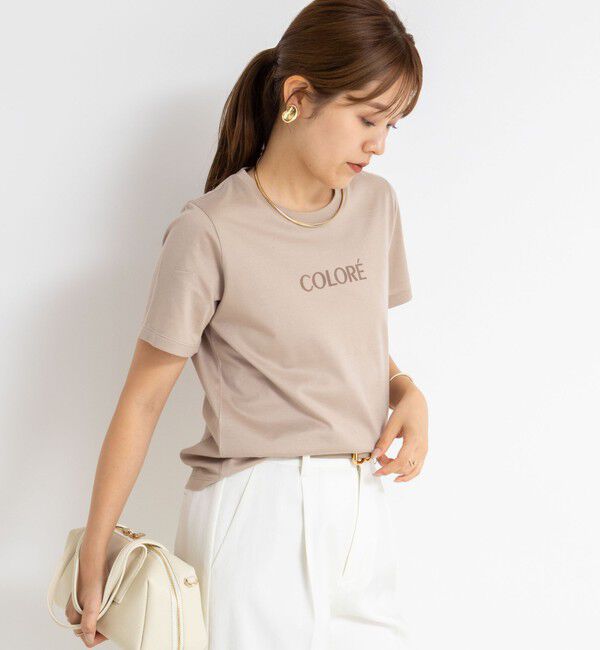 NOLLEY'S sophi「シルケット天竺フロッキーロゴTシャツ」|Tシャツ・カットソー|