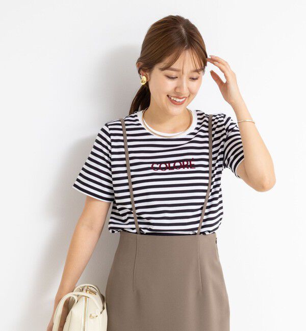 NOLLEY'S sophi「シルケット天竺フロッキーロゴTシャツ」|Tシャツ・カットソー|