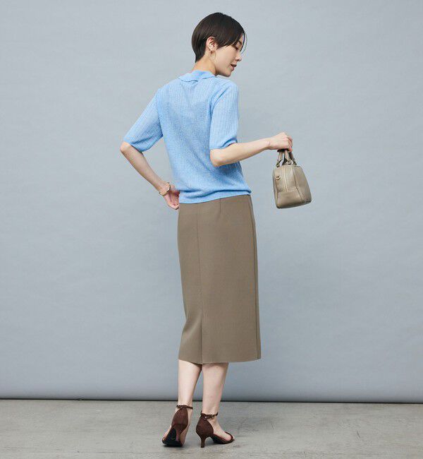 NOLLEY'S sophi「《手洗い可能》ワイドリブシアーポロ衿カーディガン」|カーディガン|