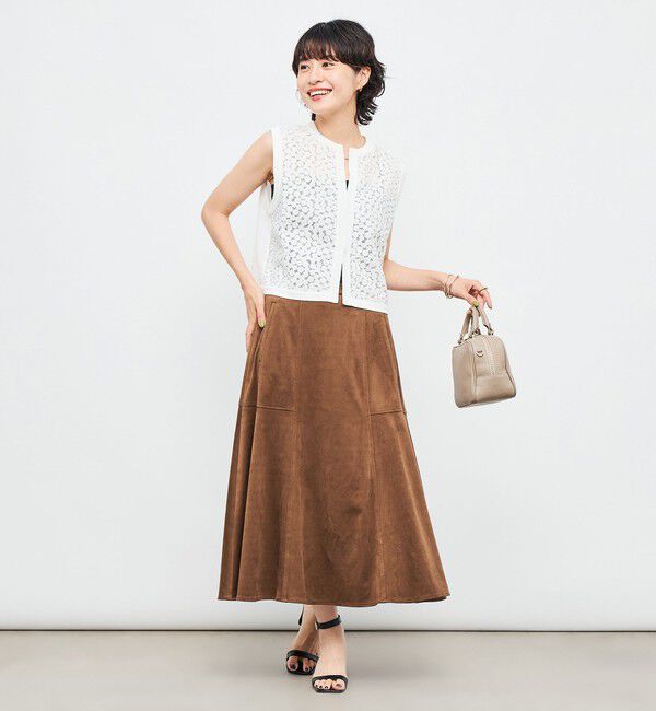 NOLLEY'S「《手洗い可能》フラワー刺繍生地ベスト」|ベスト・ジレ|